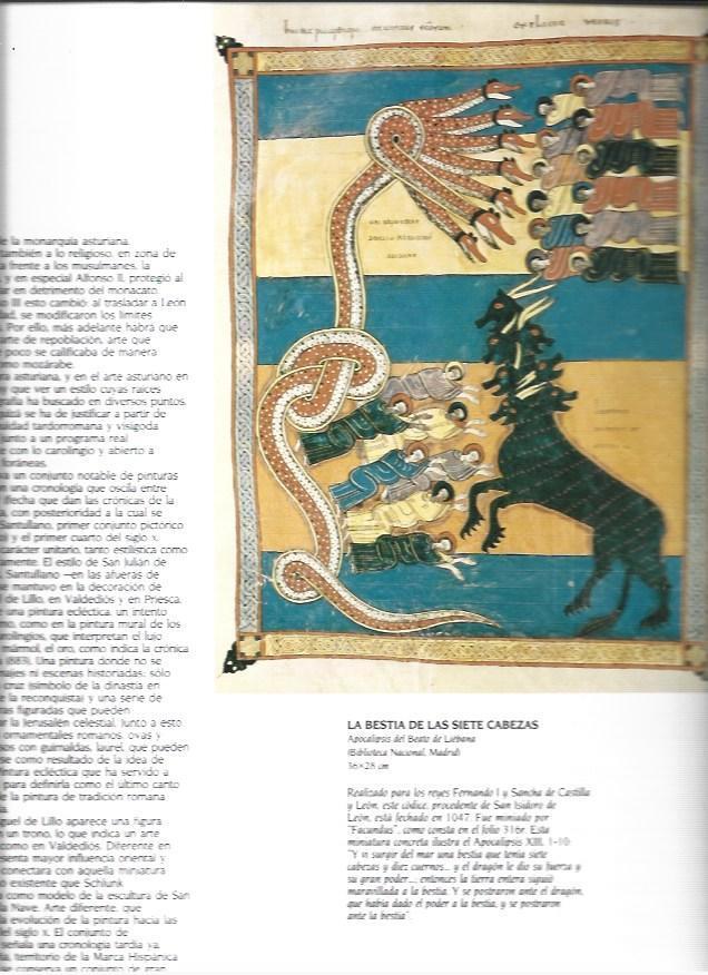 LAMINA 37348: La Bestia de las Siete Cabezas del Beato de Liebana