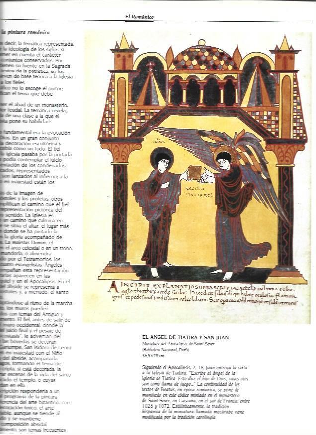 LAMINA 37352: Angel de Tiatira y San Juan del Apocalipsis de Saint Sever