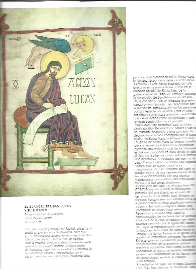 LAMINA 37341: San Lucas, de los Evangelios del Libro de Lindisfarne
