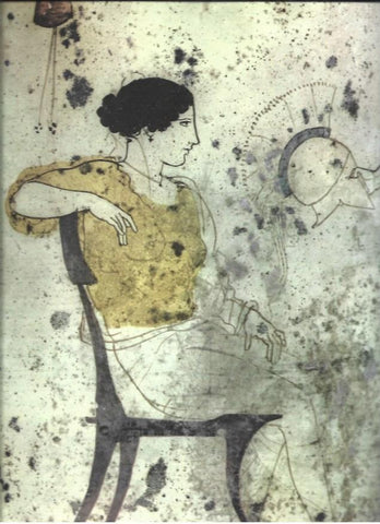 LAMINA 37326: Fresco de mujer de la antigua Grecia