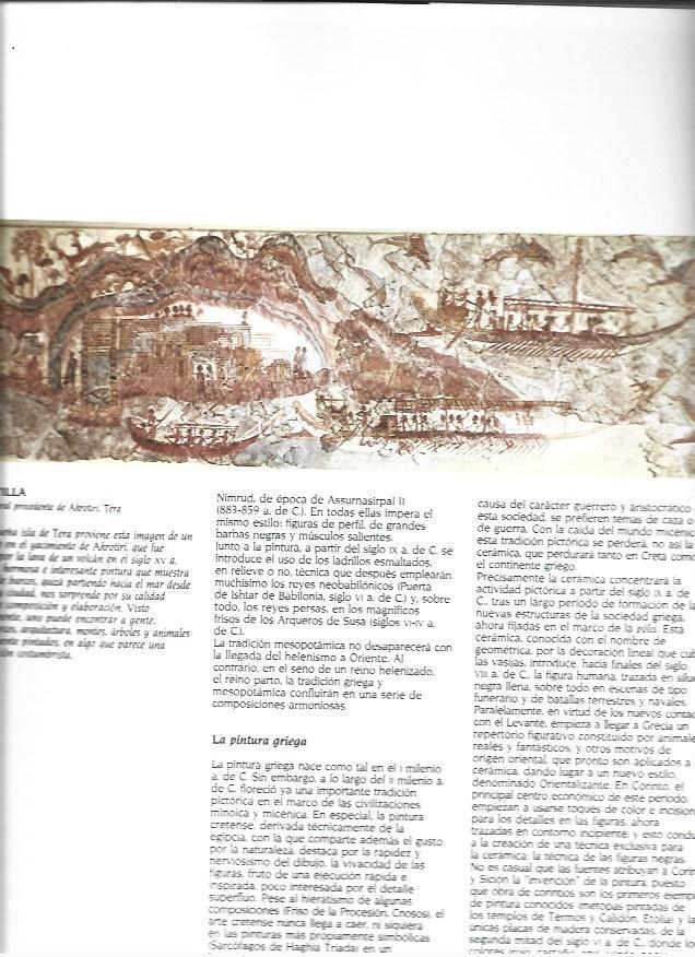 LAMINA 37325: La flotilla, pintura de Akrotiri, Grecia