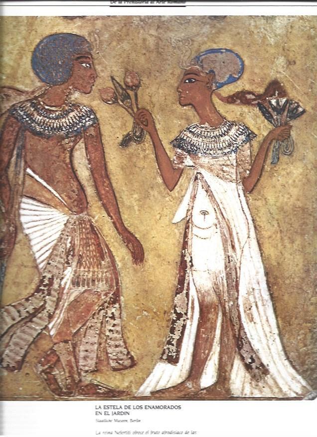 LAMINA 37324: Estela de los enamorados en el jardin, Egipto