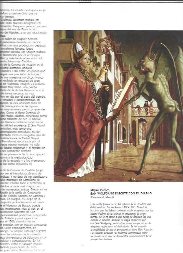 LAMINA 37388: San Wolfgang discute con el diablo, por Pacher