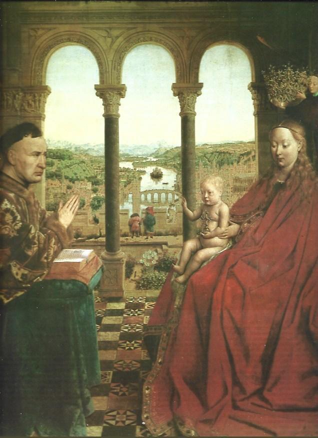 LAMINA 37405: Virgen del cAnciller Rolin, por Van Eyck