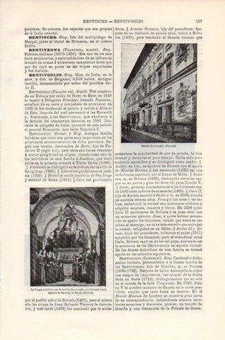 LAMINA V43985: Palacio Bentivoglio en Ferrara Italia