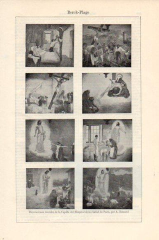 LAMINA V43989: Murales del Hospital de Paris por Besnard