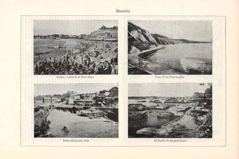 LAMINA V44040: Vistas de Biarritz, Francia