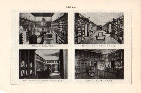 LAMINA V44048: Biblioteca de Valladolid, Santuario de Loyola y Palacio Real de Madrid