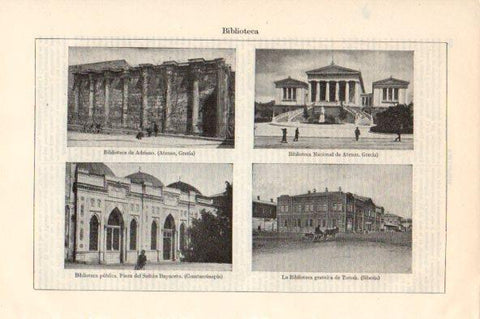 LAMINA V44051: Biblioteca de Adriano, Nacional de Atenas y Tomsk