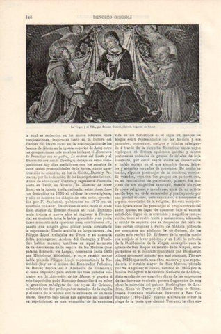 LAMINA V43983: La Virgen y el Niño por Benozzo Gozzoli