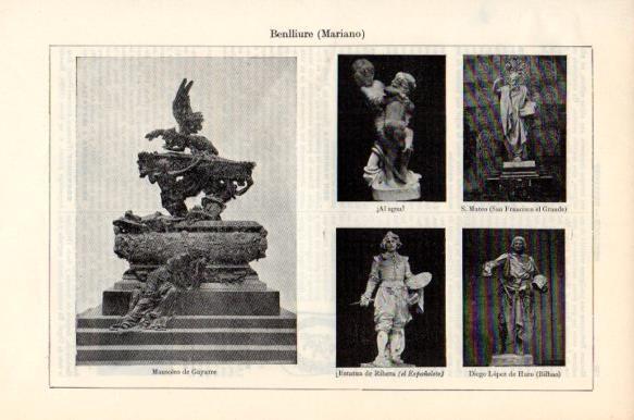 LAMINA V43982: Mausoleo de Gayarre y esculturas por M. Benlliure