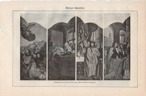 LAMINA V43933: Escenas de la vida de Santa Ana por Q. Metsys