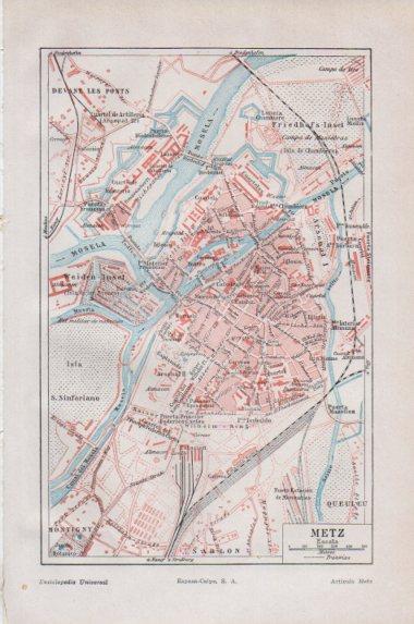 LAMINA V43935: Plano de Metz Alemania