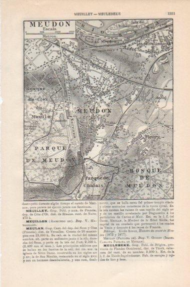 LAMINA V43936: Plano de Meudon Francia