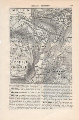 LAMINA V43936: Plano de Meudon Francia