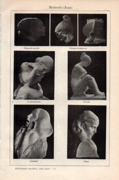 LAMINA V43913: Esculturas varias por Mestrovic