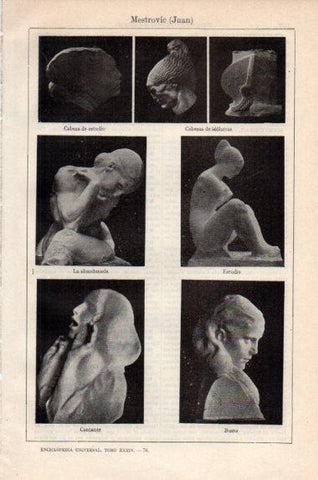 LAMINA V43913: Esculturas varias por Mestrovic