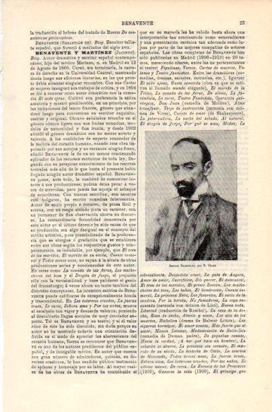 LAMINA V43971: Jacinto Benavente por R. Casas