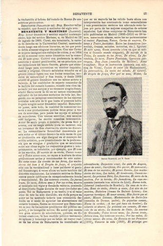 LAMINA V43971: Jacinto Benavente por R. Casas