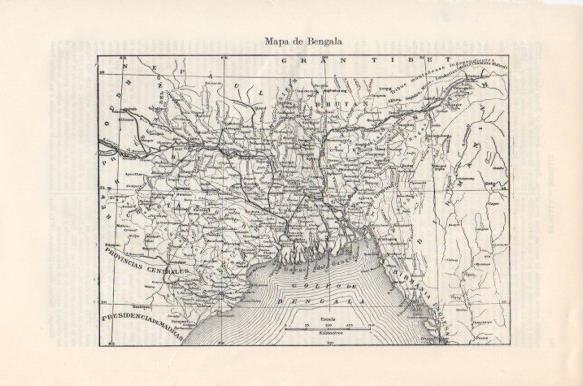 LAMINA V43977: Mapa de Bengala, India