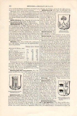 LAMINA V43978: Escudo de Benifallet y de Benifayo