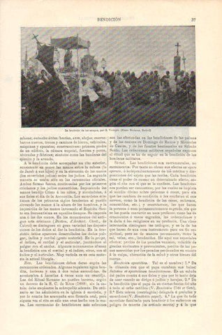 LAMINA V43973: La bendicion de los campos por S. Viniegra