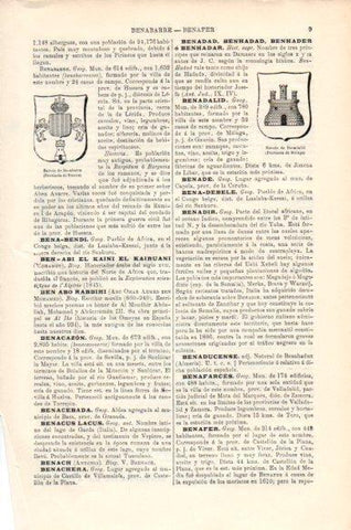 LAMINA V43962: Escudos de Benabarre y Benadalid