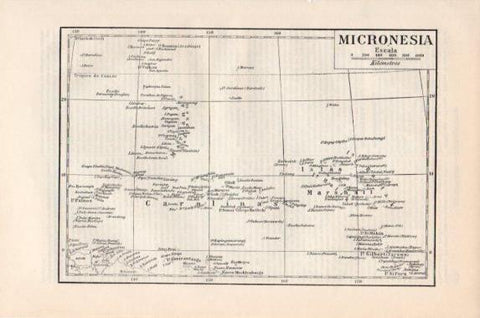 LAMINA V43950: Mapa de Micronesia