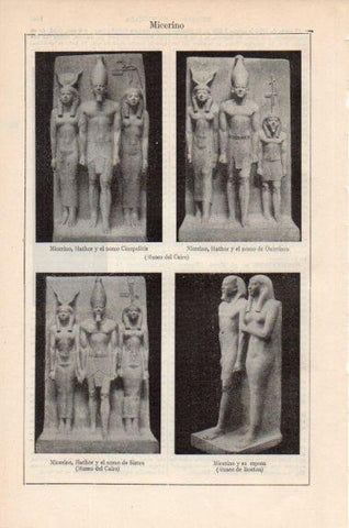 LAMINA V43953: Estatuas de Micerino