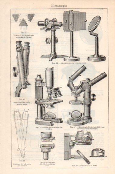 LAMINA V43958: Tipos de microscopio