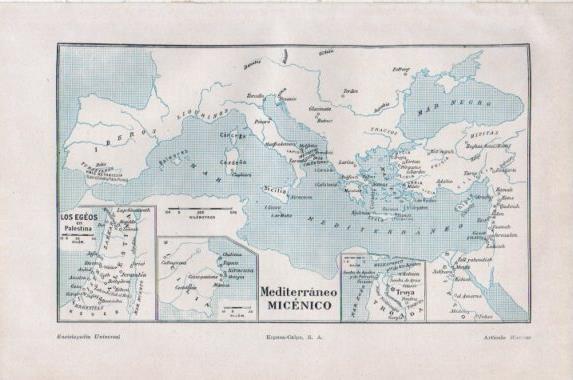 LAMINA V43955: Mapa del Mediterrano Micenico