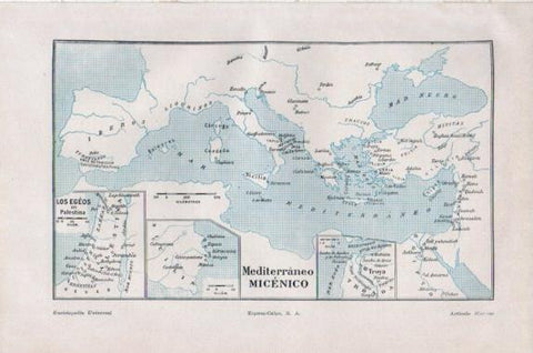 LAMINA V43955: Mapa del Mediterrano Micenico