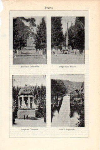 LAMINA V44134: Monumento a Santander y Parques en Bogota