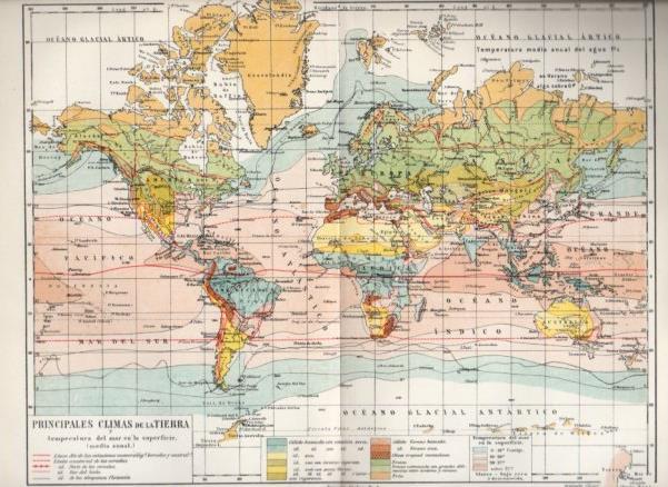 LAMINA V44186: Mapa principales climas de la Tierra