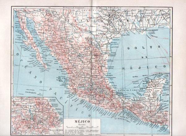 LAMINA V44181: Mapa de Mejico