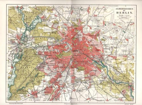 LAMINA V44195: Mapa alrededores de Berlin