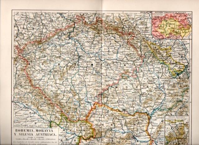 LAMINA V44172: Mapa de Bohemia, Moravia y Silesia