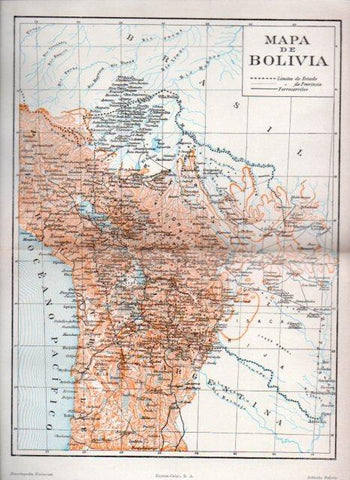 LAMINA V44171: Mapa de Bolivia