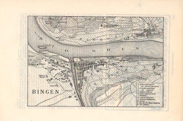 LAMINA V44076: Plano de Bingen, Alemania