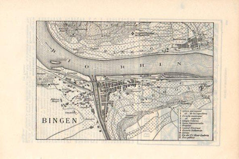 LAMINA V44076: Plano de Bingen, Alemania