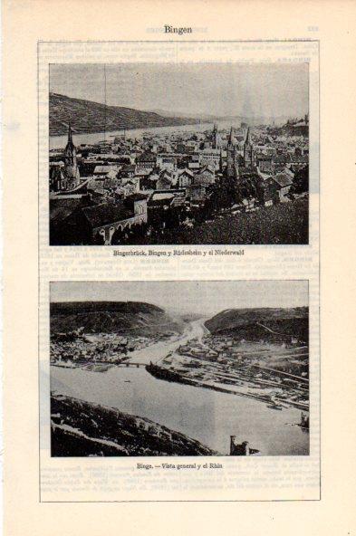 LAMINA V44078: Vistas de Bingen, Alemania