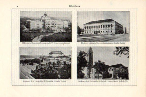 LAMINA V44056: Biblioteca del Congreso, de Boston y Columbia en Estados Unidos