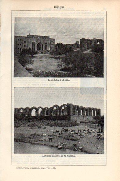 LAMINA V44065: La Ciudadela y tumba de Ali Adil Shan en Bijapur