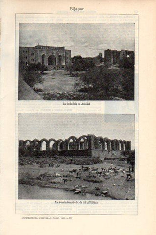 LAMINA V44065: La Ciudadela y tumba de Ali Adil Shan en Bijapur