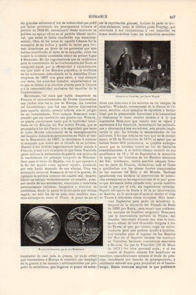 LAMINA V44090: Bismarck en Versalles por Wagner
