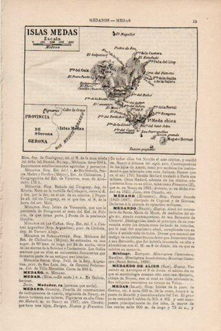 LAMINA V43724: Mapa de las Islas Medas