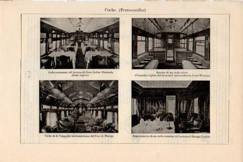LAMINA V43709: Ferrocarriles de Inglaterra, India, Estados Unidos e India