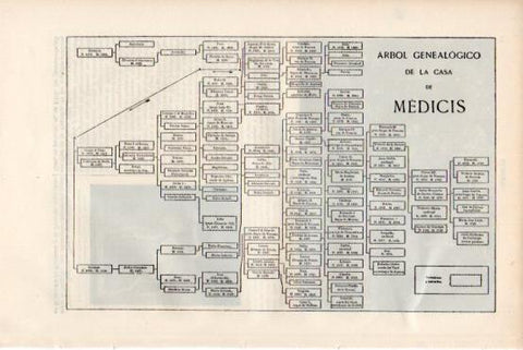 LAMINA V43729: Arbol genealogico de la casa de Medicis