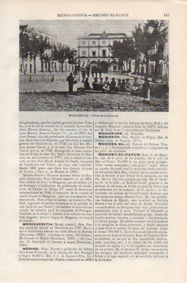 LAMINA V43750: Plaza de la Estacion en Medina Sidonia, Cadiz