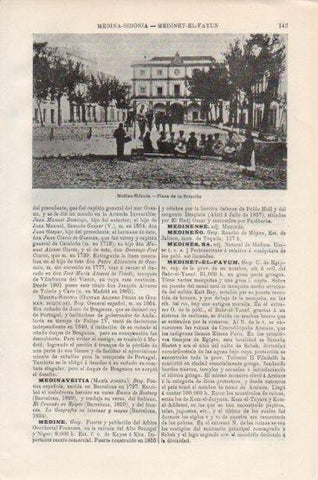 LAMINA V43750: Plaza de la Estacion en Medina Sidonia, Cadiz